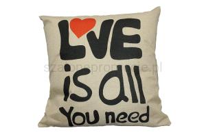 Poszewka dekoracyjna 45x45 cm LOVE IS ALL
