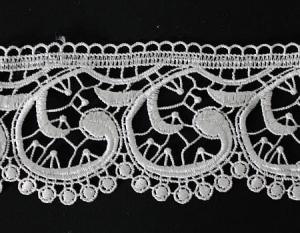Gipiura 7,5 cm ornament biała