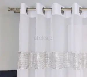 Firana klasyczna woal CYRKONIE na przelotkach