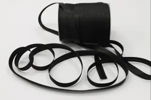 Lamówka atłasowa 15 mm kolor CZARNY