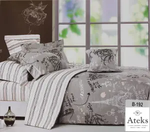 Pościel 200x220 satyna bawełna 100% komplet 3-elementy b-192