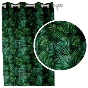 Zasłona zielone palmy PANAMA DRUKOWANA 145x250 cm wys.