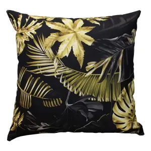 Poszewka monstera złote liście 40x40 PANAMA DRUKOWANA