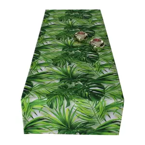 Bieżnik panama LIŚCIE ZIELONE MONSTERA 40x140