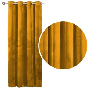 ZASŁONY WELUROWE IMPERIAL WELUR 140x250 wys. musztardowy