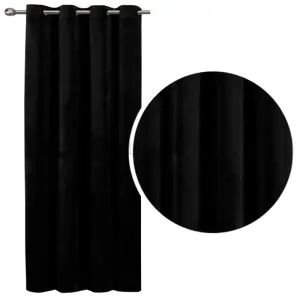 ZASŁONY WELUROWE IMPERIAL WELUR 140x250 wys. CZARNY