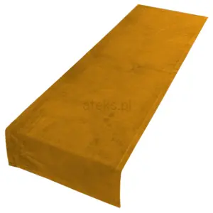 BIEŻNIK  WELUROWY IMPERIAL 40x140 welur velvet MUSZTARDOWY bieżnik na stół
