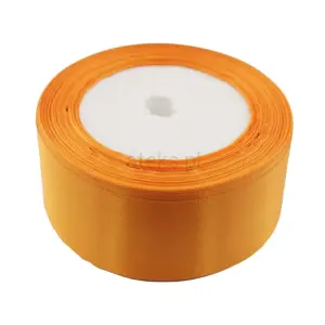 POMARAŃCZOWA tasiemka satynowa 40 mm , rolka 23 metry – wstążka ozdobna na ślub, wesele, dekoracje