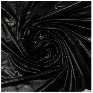 Tkanina LAMA Shine CZARNA metaliczna – efekt połysku black 150 cm