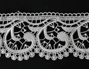 Gipiura 7,5 cm ornament biała